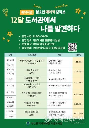 부산서동도서관, 청소년 메이커 창작소 운영