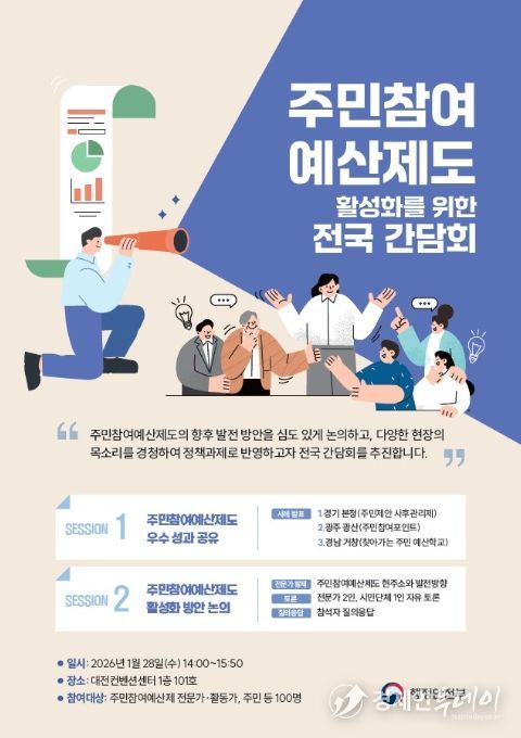 '주민참여예산제도 전국 간담회' 홍보 포스터