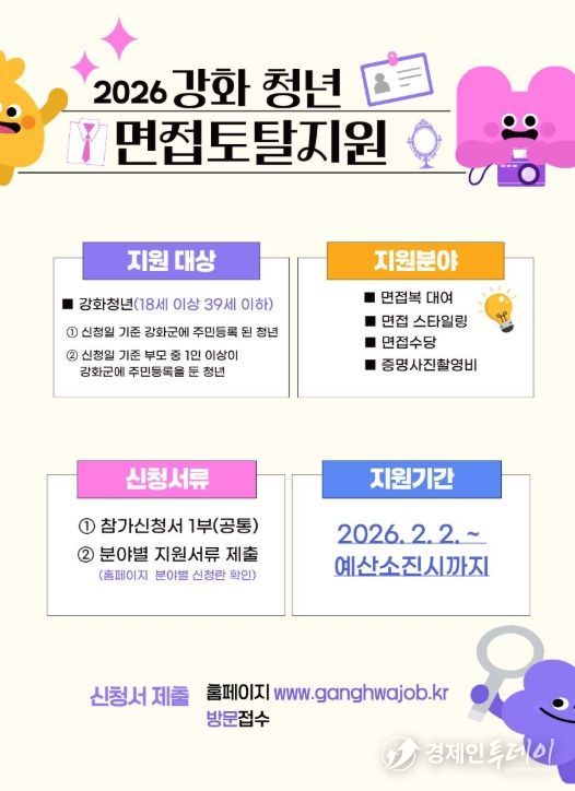 강화 청년 면접 지원-면접 토탈 솔루션 및 시간제 청년 근로자 장려금 지원