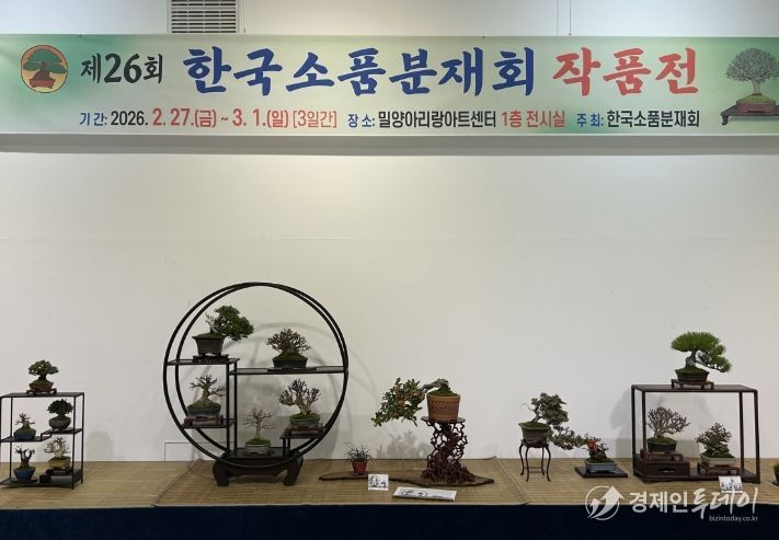 제26회 한국소품분재회 작품전 전시회 조성 모습